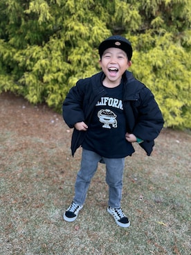 「アイテム（スウェット）」を使った、3yamaさん（キッズ・120cm）の秋コーディネート