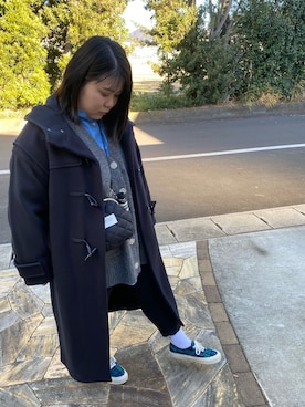 「ママファッション」｜「アイテム（ダッフルコート）」を使った、3yamaさん（レディース・160cm）の冬コーディネート