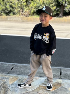 「devirock（デビロック）のアイテム」を使った、3yamaさん（キッズ・120cm）の春コーディネート