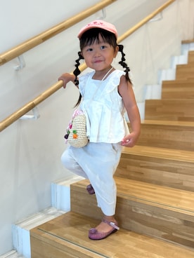 「アイテム（パンツ）」を使った、3yamaさん（キッズ・90cm）の秋コーディネート
