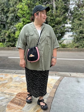 「KEEN（キーン）のアイテム（サンダル、ブラック系）」を使った、3yamaさん（レディース・160cm）の夏コーディネート