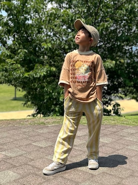 「BREEZE（ブリーズ）のアイテム」を使った、3yamaさん（キッズ・120cm）の夏コーディネート