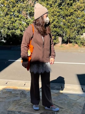 「BACK NUMBER（バックナンバー）のアイテム」を使った、3yamaさん（レディース・160cm）の冬コーディネート