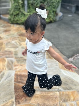 「アイテム（ヘアアクセサリー）」を使った、3yamaさん（キッズ・90cm）の夏コーディネート