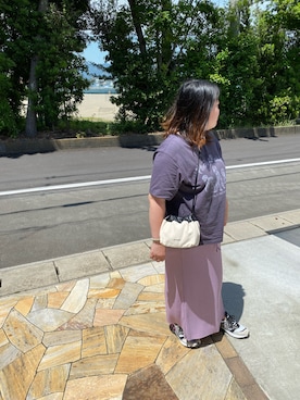 「JIL SANDER（ジルサンダー）のDRAWSTRING SM CROSSBODY（ショルダーバッグ）」を使った、3yamaさん（レディース・160cm）の春コーディネート