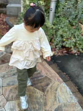 「アイテム（スウェット）」を使った、3yamaさん（キッズ・90cm）の冬コーディネート