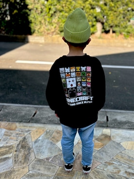 「アイテム（スウェット）」を使った、3yamaさん（キッズ・120cm）の冬コーディネート