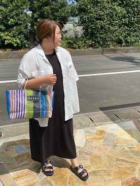 「PHILIPPE AUDIBERT（フィリップ オーディベール）のアイテム（ピアス（両耳用））」を使った、3yamaさん（レディース・160cm）の夏コーディネート