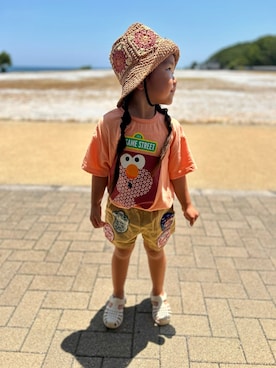 「BREEZE（ブリーズ）のアイテム（その他パンツ）」を使った、3yamaさん（キッズ・100cm）の夏コーディネート