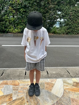 「BREEZE（ブリーズ）のアイテム」を使った、3yamaさん（キッズ・120cm）の夏コーディネート