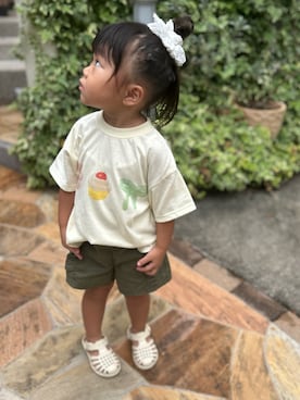 「アイテム（Tシャツ/カットソー）」を使った、3yamaさん（キッズ・90cm）の夏コーディネート