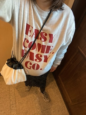 「JIL SANDER（ジルサンダー）のDRAWSTRING SM CROSSBODY（ショルダーバッグ）」を使った、3yamaさん（レディース・160cm）の冬コーディネート