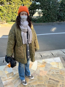 「bohmal（ボマール）のアイテム」を使った、3yamaさん（レディース・160cm）の冬コーディネート