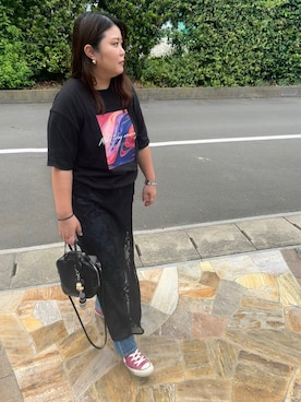 「アイテム（キーホルダー）」を使った、3yamaさん（レディース・160cm）の秋コーディネート