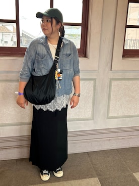 「coca（coca）（コカ）のアイテム（スカート）」を使った、3yamaさん（レディース・160cm）の春コーディネート