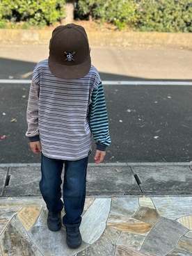 「アイテム（パンツ）」を使った、3yamaさん（キッズ・120cm）の秋コーディネート