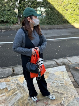 「GOOD ROCK SPEED（グッドロックスピード）のアイテム」を使った、3yamaさん（レディース・160cm）の冬コーディネート