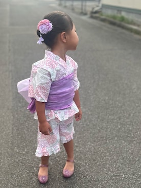 「devirock（デビロック）のアイテム」を使った、3yamaさん（キッズ・100cm）の夏コーディネート
