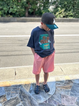 「Ocean&Ground（オーシャン&グラウンド）のアイテム」を使った、3yamaさん（キッズ・120cm）の夏コーディネート
