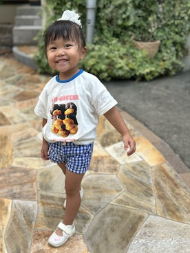 「アイテム（ヘアアクセサリー）」を使った、3yamaさん（キッズ・90cm）の夏コーディネート
