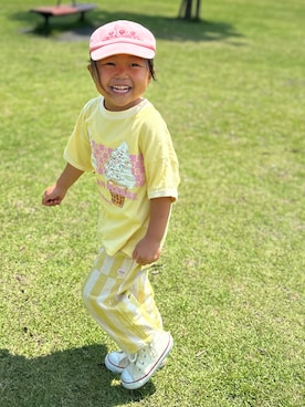 「BREEZE（ブリーズ）のアイテム」を使った、3yamaさん（キッズ・100cm）の夏コーディネート