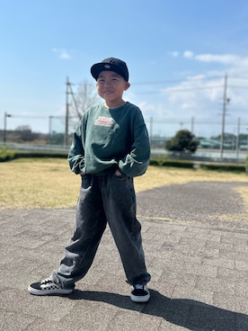 「NEW ERA（ニューエラ）のアイテム（キャップ、ブラック系）」を使った、3yamaさん（レディース・160cm）の春コーディネート