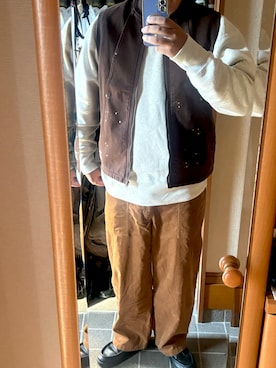 「アイテム（スウェット）」を使った、yawo99さん（メンズ・183cm）の秋コーディネート