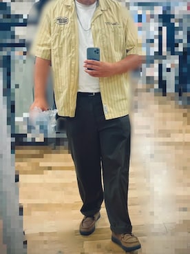 「アイテム（チノパンツ）」を使った、yawo99さん（メンズ・183cm）の夏コーディネート