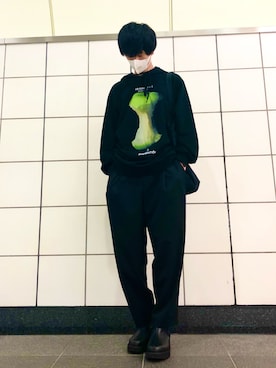 「SHAREEF（シャリーフ）のアイテム（パーカー）」を使った、きょうすけさん（メンズ・175cm）の春コーディネート