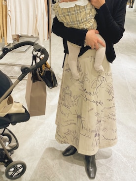 「AMERI」｜「アイテム（レッグウェア）」を使った、aoさん（レディース・153cm）の冬コーディネート