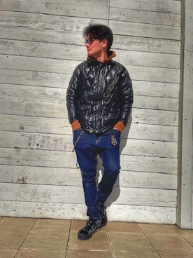 「CALEE（キャリー）のアイテム」を使った、KOHさん（メンズ・172cm）の冬コーディネート