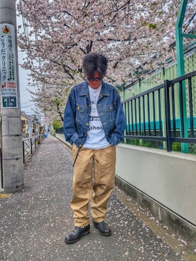 「schott(ショット)のアイテム」を使った、KOHさん(メンズ・172cm)の春コーディネート