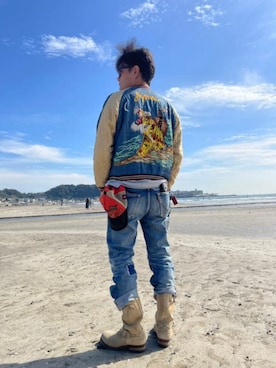 「CALEE（キャリー）のアイテム」を使った、KOHさん（メンズ・172cm）の春コーディネート