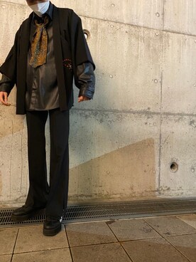 「Adoon plain（アドーンプレーン）のアイテム（その他パンツ）」を使った、YuUさん（メンズ・176cm）の秋コーディネート