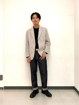 「URBAN RESEARCH（アーバンリサーチ）のアイテム（テーラードジャケット）」を使った、寺尾大輝さん（メンズ・176cm）の秋コーディネート