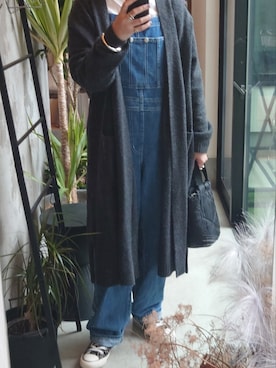 「CANAL JEAN（キャナルジーン）のアイテム（サロペット/オーバーオール）」を使った、＊★YY★＊さん（レディース・160cm）の冬コーディネート