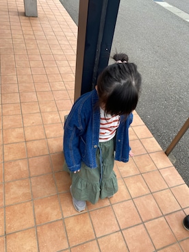 「aimoha（アイモハ）のアイテム（ジャケット/アウター）」を使った、MOMOさん（レディース・146cm）の春コーディネート