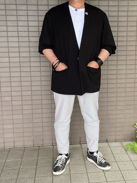 「COOLなこのコが仲間入り」｜「アイテム（ノーカラージャケット）」を使った、spyairtoさん（メンズ・172cm）の夏コーディネート