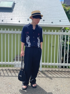 「アイテム（サンダル）」を使った、shun miyabeさん（メンズ・160cm・30代）の夏コーディネート