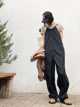 「CLEA（クレア）のアイテム（帽子）」を使った、Atsukoさん（レディース・153cm）の春コーディネート