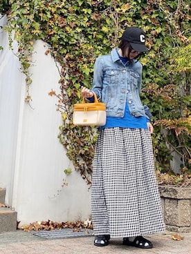 「CLEA（クレア）のアイテム（帽子）」を使った、Atsukoさん（レディース・153cm）の春コーディネート