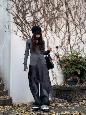 「アイテム（バレエシューズ）」を使った、Atsukoさん（レディース・153cm）の秋コーディネート