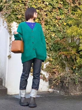 「STUDIOUS（ステュディオス）のアイテム（スウェット）」を使った、Atsukoさん（レディース・153cm）の冬コーディネート