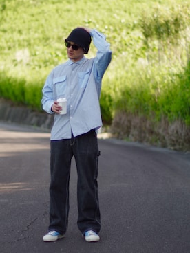 「RACAL（ラカル）のアイテム」を使った、ⅢⅨⅥⅨさん（メンズ・171cm）の春コーディネート