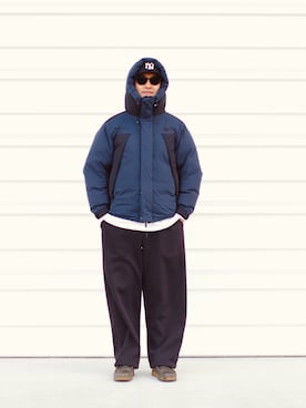 「FIRST DOWN（ファーストダウン）のアイテム」を使った、ⅢⅨⅥⅨさん（メンズ・171cm）の冬コーディネート