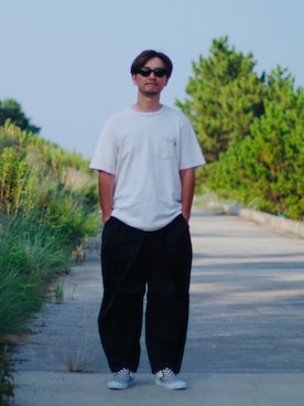 「Supreme （シュプリーム）のアイテム」を使った、ⅢⅨⅥⅨさん（メンズ・171cm）の夏コーディネート