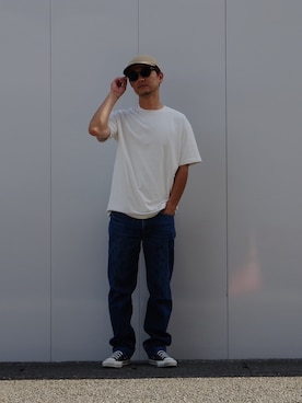 「thisisneverthat（ディスイズネバーザット）のアイテム（帽子）」を使った、ⅢⅨⅥⅨさん（メンズ・171cm）の秋コーディネート