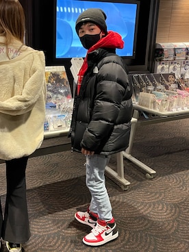 「Jordan」｜「アイテム（ニットキャップ/ビーニー）」を使った、Yuukingさん（メンズ・163cm）の冬コーディネート
