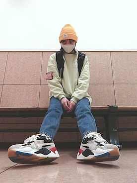 「アイテム（バックパック/リュック）」を使った、星✰*ﾟさん（レディース・164cm）の秋コーディネート