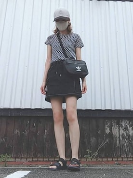 「FEKETE（フェケテ）のアイテム（帽子）」を使った、星✰*ﾟさん（レディース・164cm）の夏コーディネート
